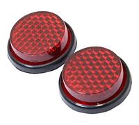 Ryde Réflecteur Catadioptre Rond/Circulaire pour Moto - Rouge