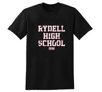 Rydell High School 1956 Grease T-Shirt Unisex Men Tee Black S Unisex 100% Cotton Short-Sleeve T-Shirts Black M