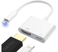 Rydkas Adaptateur HDMI OTG pour iPhone, Phone Digital AV 1080P, adaptateur HDMI femelle USB, câble OTG et port de charge, prise en charge USB Flash Drive, clavier MIDI, souris, pour iPhone 14/13/12/11