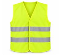 RydRoad Gilet Haute Visibilité Réfléchissant en ISO 20471 Classe 2, Gilet Jaune Fluorescent avec 2 Bandes Réfléchissantes, Léger et Compact pour Voiture, Moto, Urgences, Travail et Voyages