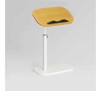 RYDZCLH Table de Chevet pour canapé, Table d'appoint pour Petits espaces, Table de Chevet réglable en Hauteur avec Plateau inclinable pour canapé/lit,Wood Grain White