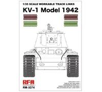 Rye Field Model RM-5077 - 1/35 Réalisable Track à Gauche pour KV-1 (Plastique