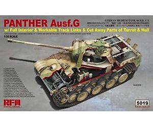 RYE FIELD MODEL RM5019 Reyfield Modèle RM-5019 WWII German Panther AUSF.G SD.KFz.171 avec intérieur Complet Multicolore