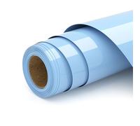 Ryebme Flex Thermocollant pour Tissu Bleu Clair, 30.5 Cm X 244 cm Vinyle Thermocollant HTV Rouleau Vinyle thermocollant pour DIY T-Shirt et Sacs, Facile À Couper et à Désherber