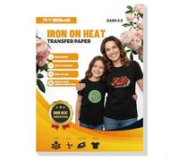 Ryebme Papier transfert thermocollant en polyuréthane pour tissus 30 feuilles A4 imprimables Facile à repasser durable et résistant au lavage