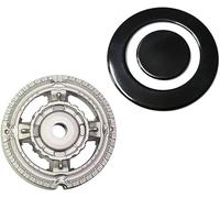 RYELDOM Kit brûleur + assiettes à feu triple couronne lofra adapté à différentes marques et modèles