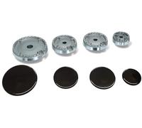 RYELDOM Kit composé de 4 brûleurs + 4 soucoupes compatibles avec différentes marques et modèles