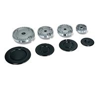 RYELDOM Kit composé de 4 brûleurs + 4 soucoupes compatibles avec différentes marques et modèles