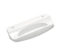 RYELDOM Poignée de porte de réfrigérateur compatible avec Rex et Electrolux, rechange blanche avec fixation latérale et entraxe des trous 13,3 cm