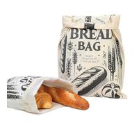 Ryelea Lot de 2 sacs à pain réutilisables en coton pour le stockage du levain et du pain faits maison, 43,2 x 33 cm (mélange)