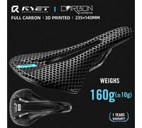 RYET vélo selle en carbone 3D selle imprimée 140mm 7x9mm Rail rond super léger route vtt course vélo siège selles coussin pièces Carbon 3D Saddle