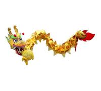 Rygcrud Accessoires pour Costumes De Danse du Dragon, Danse du Dragon en Soie Chinoise pour 3/4/6/8/11 Joueurs Nouvel an Spectacle Activités Sportives en Plein Air(Jaune,10M/32.8 FT)