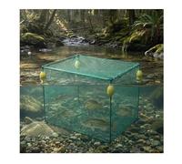 Rygcrud Bac À Poissons, Panier À Poissons Flottant, Filet De Rangement Cage De Rangement avec Fermeture À Glissière pour La Rive, Le Bateau Et Le Quai(123x94x94cm)