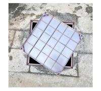 Rygcrud Couvercle De Regard Invisible en Acier Inoxydable, Extérieur Carré Encastré pour Fosse Septique pour Trottoir/allée, Crochet De Levage Inclus(60x60x5 cm)