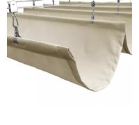 Rygcrud Couverture D'ombrage Rétractable Imperméable pour Pergola, Kits De Remplacement pour Auvents De Patio Voile De Store Extérieur Coulissant en Fil Métallique Terrasse Porche Cour(Blanc)