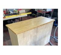 Rygcrud Plateau De Table en Bambou, Bloc De Boucher Plan De Travail | Universel Monobloc Massif Plateau Carré Pour Bureau À Domicile Ou Bureau Assis-debout(47.2"x39.4"x0.8")