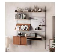 Rygcrud Salon Bibliothèque Murale, Amovible Et Réglable 4 Niveaux Échelle Système De Rangement - Armoire De Rangement Moderne Et Étagère pour Bureau À Domicile Ou Salle D'étude(200x120cm)