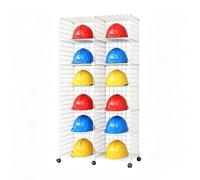 Rygcrud Supports pour Casques Chantier pour Le Rangement Tous Types Casques | Empilables Organisateur Étagère De Présentation Sur Roulettes Pour Chantiers, Garages, Ateliers Ou Sites De Travail