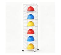 Rygcrud Supports pour Casques Chantier pour Le Rangement Tous Types Casques | Empilables Organisateur Étagère De Présentation Sur Roulettes Pour Chantiers, Garages, Ateliers Ou Sites De Travail