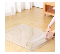 Rygcrud Tapis De Protection pour Parquet, Épaisseur 2 mm PVC Transparent Tapis De Protection pour Sol, Tapis Contre-Rayures pour Chambre, Salon, Salle À Manger(91x214cm)