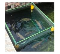 Rygcrud Très Grand Panier À Poissons Flottant, Filet De Pêche avec Fermeture À Glissière, Cage À Poissons Vivants Submersible pour La Pêche Depuis Le Rivage, en Bateau Et Depuis Un Quai(123x94x94cm)