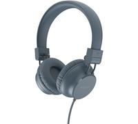 RYGHT - R484314 - NIMA - Casque filaire - Son stéréo clair et profond - Pliable et léger, microphone intégré, oreillettes rembourrés - Câble de 1,2 mètres - Gris Bleu