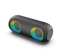 RYGHT - TOOGO L - R480361 - Enceinte Outdoor sans Fil avec LED RDB - 11H d’autonomie, 9 Modes RGB, Micro intégré et Assistant Vocal - Résistant à l’Eau IPX7, Double appairage - Noir