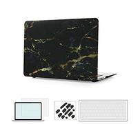 RYGOU 4 in 1 Matte Finish Plastique en marbre Pattern Hard Case Shell avec Clavier Protector Screen Flim Anti-poussière Plug pour Apple Macbook Air 11 Pouces Modèle: A1465 / A1370