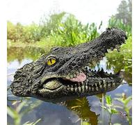 RYGRZJ Tête crocodile flottante, tête de crocodile flottante, piscine extérieure, fausse tête de canard dissuasif, piscine extérieure, jouet pour jardin, terrasse, piscine, cour