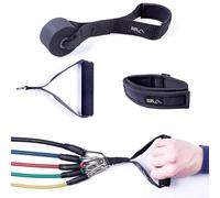 Ryher Bande de Resistance Set Musculation- Bande Elastique Fitness Kit avec Poignee, Ancre Porte, Sangles de Chevilles - 5 Elastique de Sport Musculation Crossfit, Boxe, Pilates, Yoga - Forte 45 KG