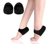 RYHHH Calcaneenne Protege Talon | Protections Talon Gel | Douleur de L'éperon du Talon | Tendinite du Talon | Réglable | avec Trou Perméable à L'air | 1 Pair | Noir | S 34-39