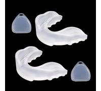 RYHHH Lot De 2 Sport Protège-Dents,Protège-Dents pour Adultes Et Jeunes, pour Une Respiration Idéale Et Facile à Ajuster,pour Le Hockey, Le Rugby, La Boxe Et Sports De Contact (Transparent)