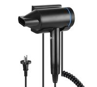 RYing Sèche Cheveux Professionnel,200 Millions ionique Négatifs, Seche Cheveux Mural de 2000W avec Moteur DC,Hair Dryer Hôtels, B&B et Maison,Noir