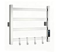 RYing Sèche-Serviette Électrique Connexion Wi-FI, 43x50cm | Tuya App, Porte-Serviettes Chauffant Mural, Acier Inoxydable avec Minuterie et Écran LED, 85W Basse Consommation.