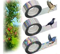 RYIRXI Bande Réfléchissante Répulsive Anti Oiseaux 3 Rouleaux 80M x 2.4cm, Bande Repulsive Anti Oiseaux Ruban Repulsif, Ruban Effaroucheur Reflechissant Anti-Oiseaux Effrayer Pigeon Contre Balcon
