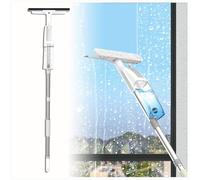 RYJYQYX Vaporisateur Lave Vitre Telescopique avec Perche Télescopique, 3 in 1 Nettoyeur Vitre avec 3 Chiffons en Microfibre pour Fenêtre Haute Intérieure/Extérieure