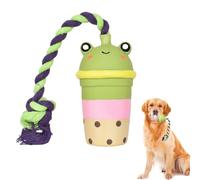 Rylae Jouets à mâcher pour Chiens, Tasse de thé au Lait en Latex avec Corde, Jouets pour Grinçants, Interactif Jouet Chien pour Les Chewers Agressifs Petits et Grands Chiens