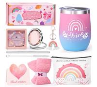 RYLIFEOGI Coffret Cadeau pour Fille - Cadeaux D'anniversaire pour Filles | Coffret Cadeau pour Meilleure Amie Avec Gobelets Isothermes, Chaussettes, Bracelet Et Miroir, Cadeaux de Fête Pour Filles