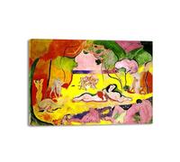 RYLJCZ Célèbre Tableau Matisse - La joie de vivre. Impressions d’art abstrait. Reproduction de peintures à l'huile. Tableau sur toile pour décoration de salon 40 x 55 cm (15,8 x 21,6) Sans cadre