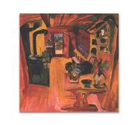 RYLJCZ Ludwig Kirchner (Alpine Hut) Reproductions d'œuvres d'art célèbres - Impressions sur toile abstraites - Tableaux décoratifs pour le salon(70x70cm(27.6x27.6in)/sans cadre)