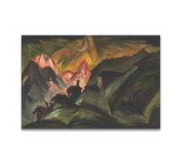 RYLJCZ Ludwig Kirchner (Moon Light) Reproductions d'œuvres d'art célèbres - Impressions sur toile abstraites - Tableaux décoratifs pour le salon(40x60cm(15.8x23.7in)/sans cadre)