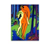 RYLJCZ Ludwig Kirchner (Orange and Yellow) Reproductions d'œuvres d'art célèbres - Impressions sur toile abstraites - Tableaux décoratifs pour le salon(55x77cm(21.6x30.3in)/sans cadre)