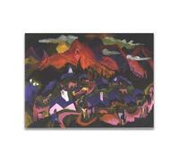 RYLJCZ Ludwig Kirchner (Return of the Animals) Reproductions d'œuvres d'art célèbres - Impressions sur toile abstraites - Tableaux décoratifs pour le salon(60x84cm(23.7x33.0in/sans cadre)