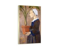 RYLJCZ Reproduction de peintures à l'huile de Paul Sérusier- Breton Girl- Paysage vintage- Toile murale pour la maison et le bureau 75x135cm(29.5x53.1in) Cadres champagne