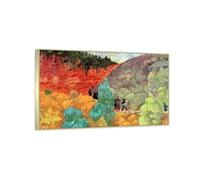 RYLJCZ Reproduction de peintures à l'huile de Paul Sérusier- Bretons on the Moor- Paysage vintage- Toile murale pour la maison et le bureau 50x80cm(19.7x31.5in) Cadres champagne