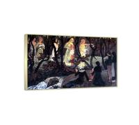 RYLJCZ Reproduction de peintures à l'huile de Paul Sérusier- Vision prés du torrent- Paysage vintage- Toile murale pour la maison et le bureau 70x112cm(27.6x44.0in) Cadres champagne