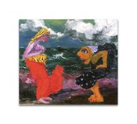 RYLJCZ Tableaux abstraits célèbres. Affiches et reproductions Emil Nolde (on the Beach).Reproduction sur toile. Tableau décoratif pour le salon.(60x70cm(23.7x27.5in)/sans cadre)