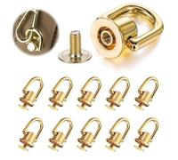 RYMAUP Lot de 10 rivets sphériques dorés avec vis en D, boutons à tête sphérique et fermeture à joint torique pour le bricolage, la fabrication de sacs, la décoration de chaussures