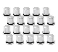 Ryme Automotive Lot de 60 Cache-écrous chromés universels pour écrous de Roue Camion remorque Hauteur 54 mm Capuchons d'écrous chromés (SW33)