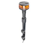Ryme Automotive Rotatif LED d'urgence homologué 12 V-24 V Ambre avec mât télescopique extensible de 650 mm à 1000 mm pour motos